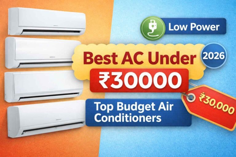 Best AC Under ₹30000 in India (2026) – Top Budget Air Conditioners with Low Power Consumption