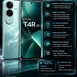 Vivo T4R 5G Smartphone (8GB RAM, 128GB Storage) 50MP Camera
