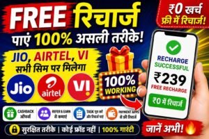 Free Recharge कैसे पाएं? Jio, Airtel और VI यूज़र्स के लिए पूरी जानकारी
